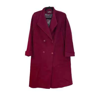 Винтажный Alorna шерстяная смесь двубортный длинным рукавом пальто сделано в США размер L - Изображение 1 из 4