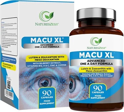 NATURES ZEST Lutein and Zeaxanthin Supplement For Vision Health - 3 Month Supply