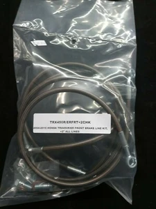CHARCOAL +2" EXTENDED FRONT BRAKE LINES  & +2" STEM  KIT HONDA TRX450R TRX450ER - Picture 1 of 1