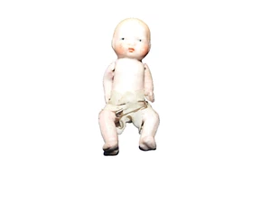 Made in Japan Porcelain or China Small Jointed Doll - Picture 1 of 9