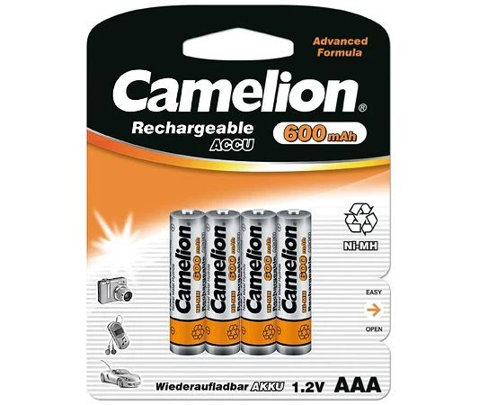 4x Camelion AAA Micro Telefon Akkus Accus 600mAh für Philips CD1861 CD655 D605 - Bild 1 von 1