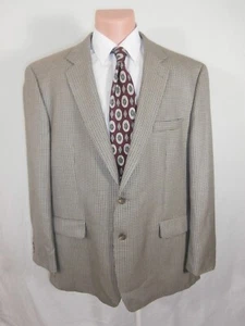 CHAPS RALPH LAUREN HERREN BLAZER SPORT MANTEL GR 46R HELLBRAUN SEIDE WOLLE HAHNENTRITT - Bild 1 von 11