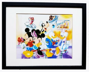 DISNEY KUNST 11X14 DRUCK GOOFYS ALL NIGHT SODA SHOP MICKEY MINNIE MOUSE EISCREME - Bild 1 von 1