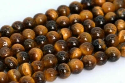 Natürliche gelbe Tigerauge Perlen Grade AAA Runde Edelstein Lose Perlen 10MM - Bild 1 von 4