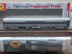 SANTA FE "SUPER CHIEF" PINE Series 10-6 BUDD SLEEPER - HO Scale -PLATED NEW OOP - Picture 1 of 13