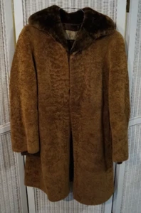 V. FISCHER & SON Women’s Brown Vintage Shearling Fur Coat - Picture 1 of 3