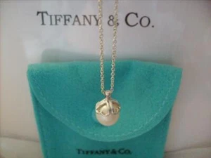 Tiffany & Co. Pearl Hearts Pendant Sterling Silver Necklace - Picture 1 of 9