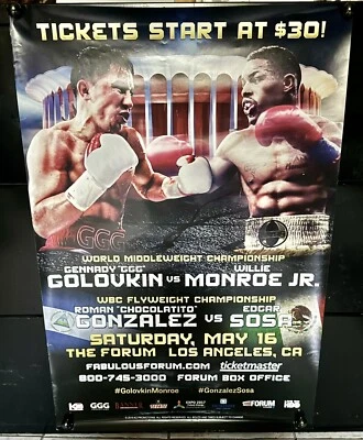 "Póster de Gennady Golovkin vs. Willie Monroe Jr en el sitio 27""x 40""" Foto 1 de 2