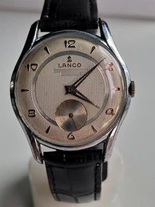 Lanco Vintage Jumbo 37mm mechanical wind honeycomb dial Ref.352 Men's Watch - Picture 1 of 10