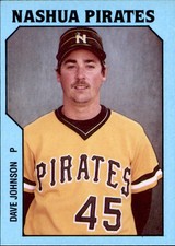 1985 Nashua Pirates TCMA #12 Dave Johnson Baltimore Maryland MD Baseball Card