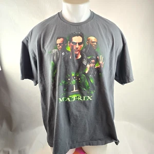 Matrix Movie T Shirt Mens 2XL Gray Short Sleeve Graphic Tee Television Promo - Picture 1 of 7