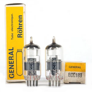 MATCHED PAIR ECC189/6ES8 GENERAL NOS Tube Röhre Lampe Valve 진공관 真空管 电子管 Valvula - Bild 1 von 2