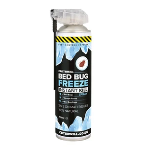 CritterKill Bed Bug Freeze Spray INSTANT KILL Natural Non-Toxic + DESTROYS EGGS - Picture 1 of 6