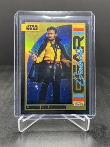 2024 Topps Chrome Star Wars Lando Calrissian Galactic Gear Gold 34/50 #GG-15 - Picture 1 of 2
