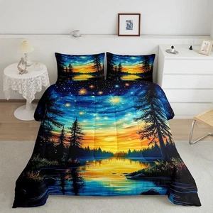 Beautiful Scene Comforter Set Queen Size Starry Sky Comforter for Boys Girls ... - Bild 1 von 9