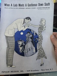 B 1936 Odd NY Noten WHEN A LADY MEETS A GENTLEMAN DOWN SOUTH von Cleary - Bild 1 von 1