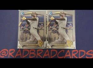 MLB Baseball San Diego Padres 25 Bowman Chrome Leo De Vries 2 Card Lot MINT - Picture 1 of 1