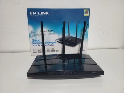 MODEM ROUTER TP-LINK N600 ADSL2+ TD-W8980 DUAL BAND GIGABIT - Immagine 1 di 4