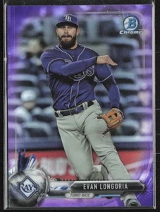 2017 Bowman Chrome #73 Evan Longoria Purple Refractor #/250 - Picture 1 of 2