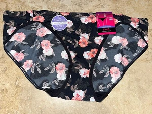 NWT Maidenform Invisible Look BARELY THERE Black Floral Bikini Panty 2XL 9 - Picture 1 of 2