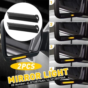 Sequential Side LED Turn Mirror Light Signal Smoked Lamps for F150 Ford Lincoln - Picture 1 of 18