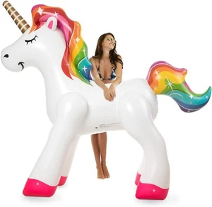 Large Inflatable Rainbow Unicorn Sprinkler, Water Sprinklers Toys for Summer... - Picture 1 of 7