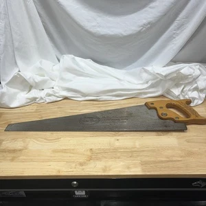 Vtg Atkins Hand Saw Silver Steel The 250 Two Hundred Fifty 8 Points Damaskeened - Picture 1 of 18