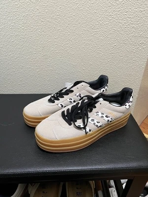 •ADIDAS• Gazelle Bold Cheetah Stripe Platform Purple Cream - Image 1 of 4