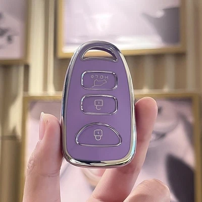 2pcs car key fob cover case for Hyundai Elantra Tucson Sonata NF Kia K3 Sportage - Image 1 of 3