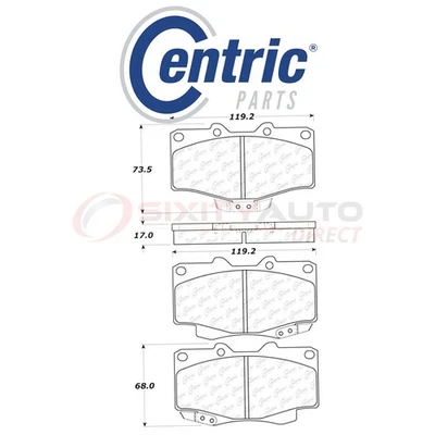 Centric Posi Quiet Disc Brake Pads w Shims for 1995-2004 Toyota Tacoma 2.4L vb Foto 1 de 4
