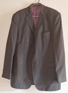 Balmain Paris Blazer Dinner Jacket Mens 42 Long Wool Blend Charcoal - Picture 1 of 7