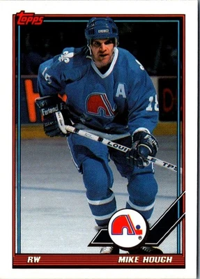 1991 Topps Mike Hough #113 Quebec Nordiques Hockey Card - Image 1 of 2