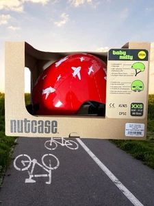 Nutcase bike helmet MIPS Baby Nutty Toddler Size XXS Red White Take Off $85 New - Picture 1 of 13