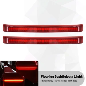 LED Saddlebag Sequential Amber Turn Signal Light For Harley Road Glide 14-23 - Foto 1 di 13