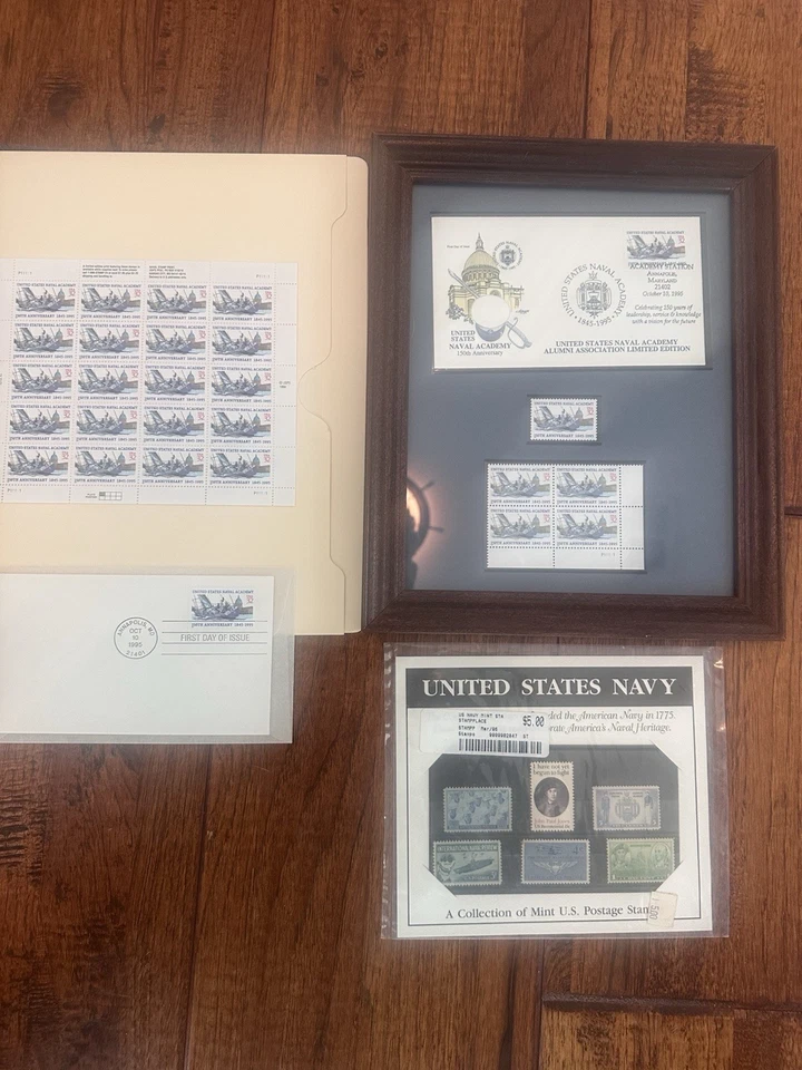 US Naval Academy 150th Anniversary First Day Issue Sheet of 20 - Plus MORE - Image 1 of 1