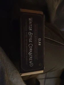 Elan Bamboo Waiter Style Corkscrew The Legacy Collection - Picture 1 of 1