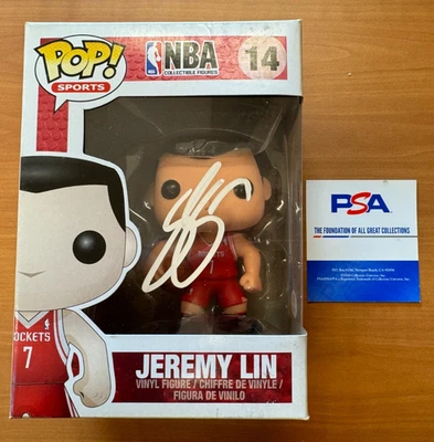 Jeremy Lin Signed Autographed Funko Pop #14 Houston Rockets PSA/DNA COA Vaulted - Image 1 of 4