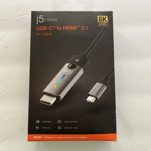 BRAND NEW j5create - USB-C to HDMI 2.1 8K - Space Grey/Black - Picture 1 of 10