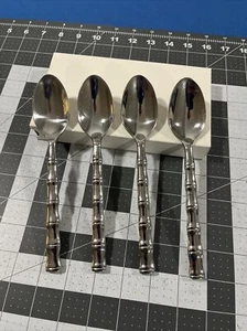 Royal Doulton Bamboo (4) Oval / Soup Spoons 18/10 Stainless Flatware - Bild 1 von 8