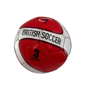 Challenger British Soccer Ball Size 3 Official Weight Training Red White a - Picture 1 of 6