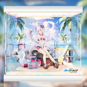 Elegant Blue Archive Shirasu Azusa Swimsuit Ver. 1/7 LED Acrylic Display Box - Picture 1 of 3