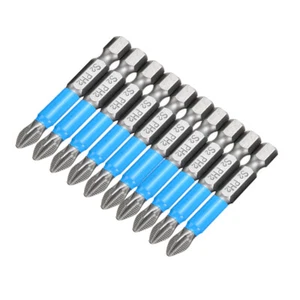10X Anti Slip Electric Hex Shank Magnetic 50mm PH2 Cross Head Screwdriver Bits - Picture 1 of 8