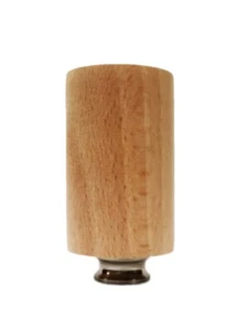 Lamp Finial-SOLID BEECH WOOD CYLINDER-W/Dual Thread Base in 4 Finishes-FS - Picture 1 of 28