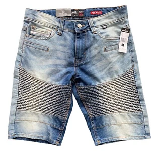 Pantaloncini jeans uomo Ecko Unltd denim vestibilità rilassata etichetta taglia 30 esplosivi - Foto 1 di 10