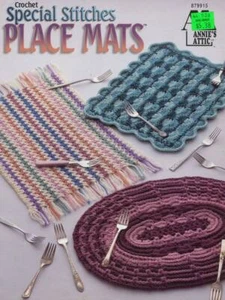 ANNIES ATTIC CROCHET SPECIAL STITCHES PLACE MATS 7 DESIGNS VTG - Picture 1 of 2