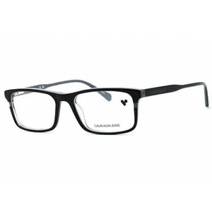 Calvin Klein Jeans Men's Eyeglasses Black/Smoke Rectangular Frame CKJ20640 076 - Picture 1 of 2