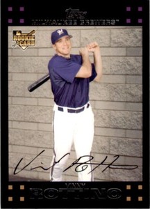 2007 Topps Baseball Vinny Rottino . Milwaukee Brewers #261