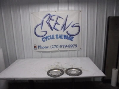 2003 HONDA VTX1800C CAST OEM FRONT LEFT RIGHT BRAKE ROTORS DISCS 45120-MCH-003 - Image 1 of 4