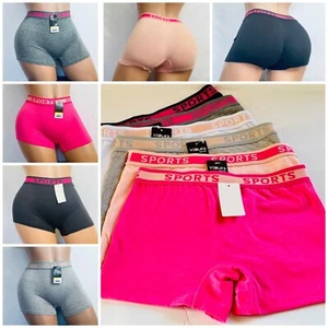 6-12 Boyshorts Sports SHORT Seamless Panties Undies Shortie Underwear 8922 S-XL - Picture 1 of 11