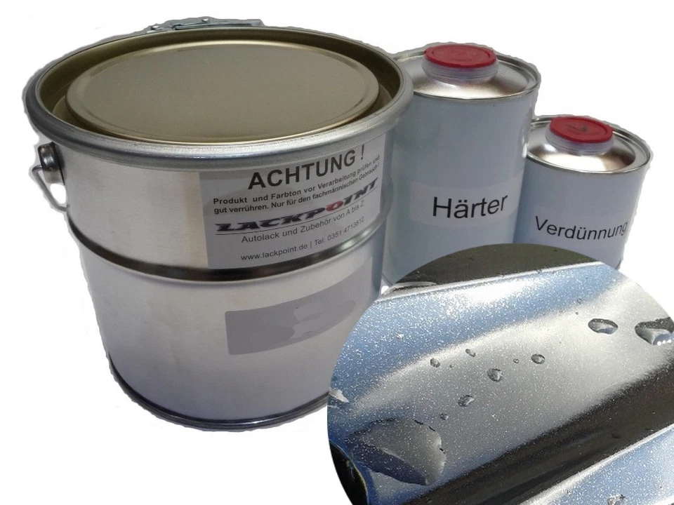 7 Liter Set 2K Autolack Deep Black 2 Metallic kein Klarlack Tuning neuheit ! - Bild 1 von 1
